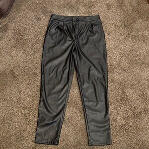 Princess Polly Faux Leather Black Pants